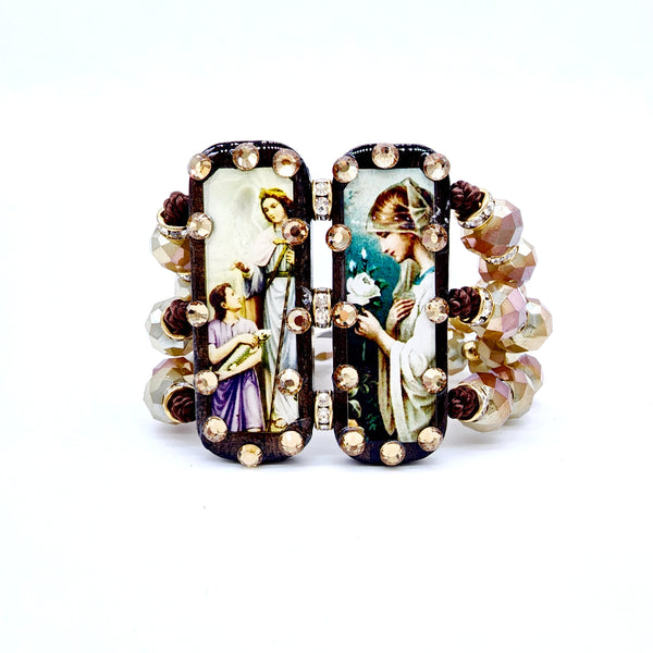 Pulsera Virgen María y Angel